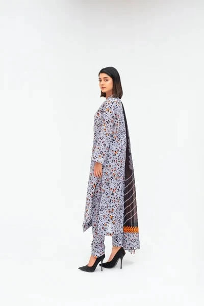 Unstitched Lawn 3 Piece Suit – Elegant Printed Shirt, Trouser & Dupatta by Samifa. - Samifa.