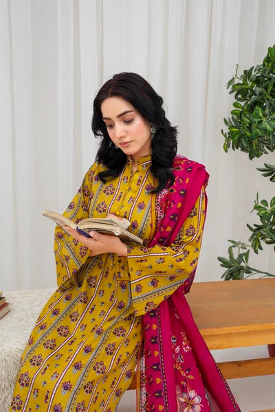 Unstiched Digital Printed Lawn 3pc Manar-FN-01 (Fiza Noor Brand)