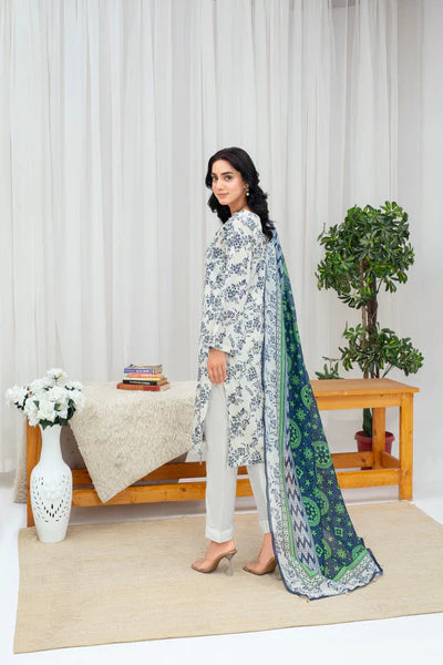 Unstiched Digital Printed Lawn 3pc Manar-FN-03 (Fiza Noor Brand)