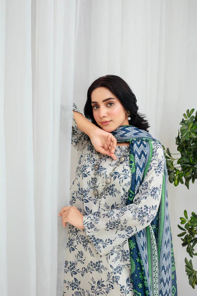 Unstiched Digital Printed Lawn 3pc Manar-FN-03 (Fiza Noor Brand)