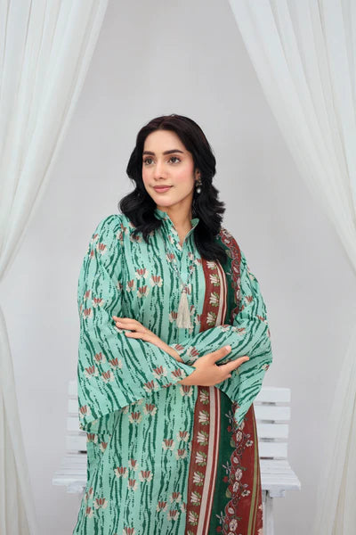 Unstiched Digital Printed Lawn 3pc Manar-FN-05 (Fiza Noor Brand)