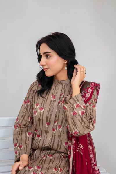Unstiched Digital Printed Lawn 3pc Manar-FN-06 (Fiza Noor Brand)