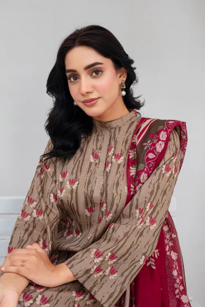 Unstiched Digital Printed Lawn 3pc Manar-FN-06 (Fiza Noor Brand)
