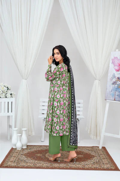 Unstiched Digital Printed Lawn 3pc Manar-FN-07 (Fiza Noor Brand)