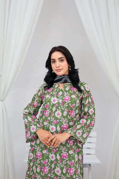 Unstiched Digital Printed Lawn 3pc Manar-FN-07 (Fiza Noor Brand)