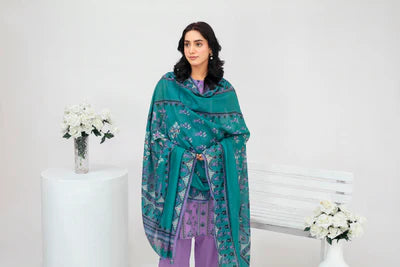 Unstiched Digital Printed Lawn 3pc Manar-FN-09 (Fiza Noor Brand)
