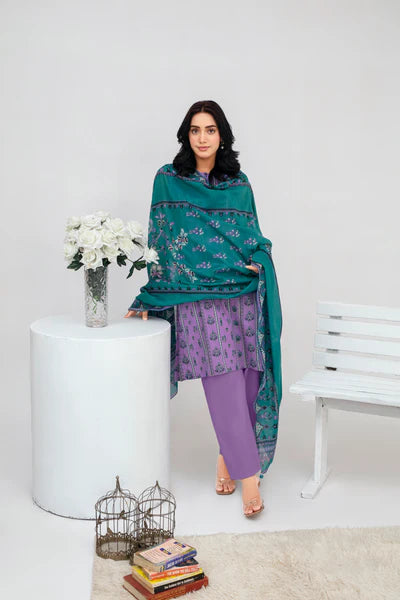 Unstiched Digital Printed Lawn 3pc Manar-FN-09 (Fiza Noor Brand)