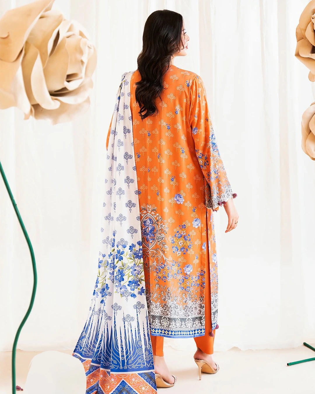Reeba by Gull Jee Original – Samifa Winter Collection 2025 Warm Amber Luxurious Linen