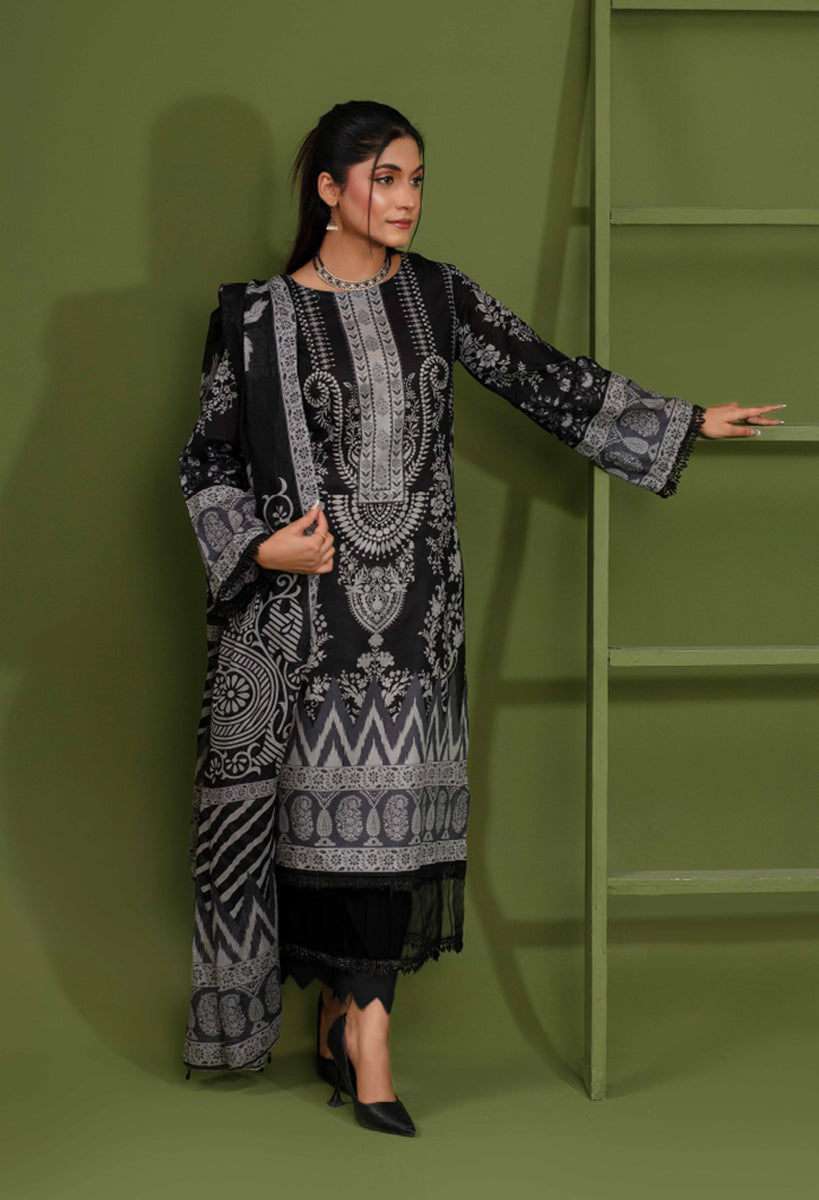 Unstiched Digital Printed Lawn 3pc Manar-A-10  (Fiza Noor Brand)