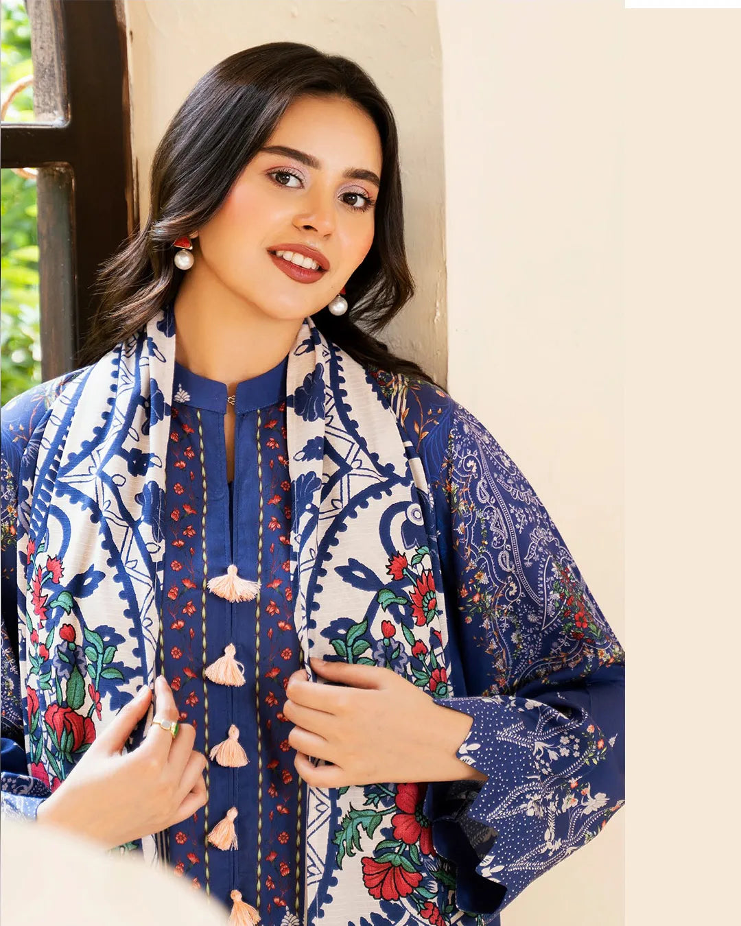 Reeba by Gull Jee Original – Samifa Winter Collection 2025 Royal Blue Luxurious Linen